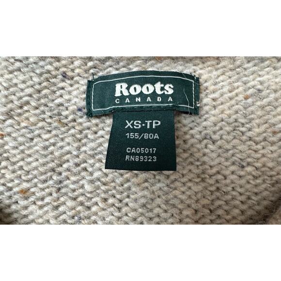 Roots Canada Women’s Sweater XS Beige Merino Wool Alpaca Blend V-Neck - Picture 3 of 6